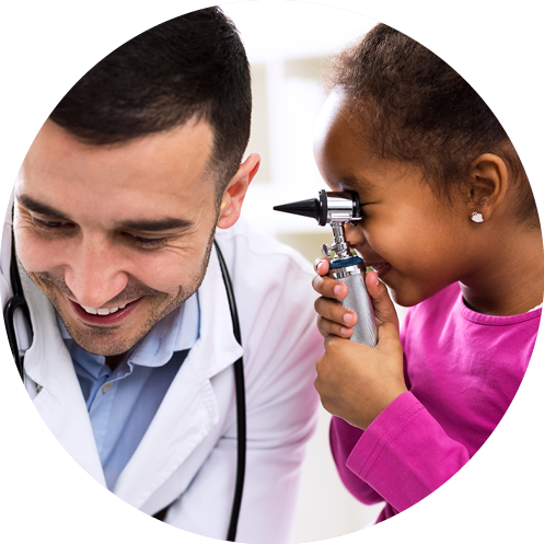 Girl Looking in Doctor's Ear