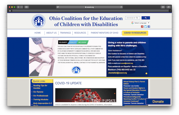 Ohio Coalition for the Education of Children with Disabilities Project Image
