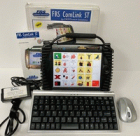 Computer-based AAC device with a screen for selecting symbols, built-in speech output, and features to help people with physical or communication disabilities control their environment.
